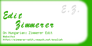 edit zimmerer business card